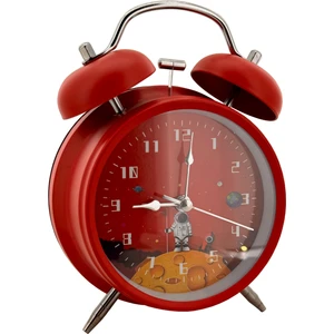 Coverzone Modern Resimli Çalar Saat Dekoratif Yüksek Sesli Mekanik Alarm Sesli Uzay Temalı Çalar Alarmlı Saat Dekoratif  16 X 11 X 5 Cm Ayda Bayrak