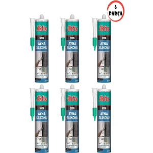 6 Parça 900N Nötr Ayna Silikonu 280ML Şeffaf