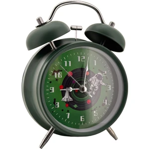 Coverzone Modern Resimli Çalar Saat Dekoratif Yüksek Sesli Mekanik Alarm Sesli Uzay Temalı Çalar Alarmlı Saat Dekoratif  16 X 11 X 5 Cm Galakside Gezinti