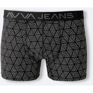 Erkek Siyah Geometrik Desenli Tekli Boxer A42Y9532