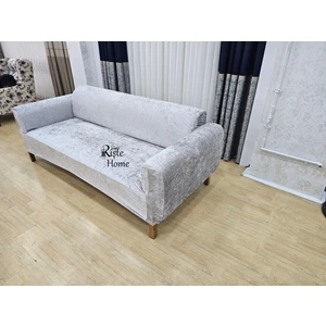 Rişte Home Kaliteli Yarı Kaplama 3lu  1 Adet Kadife Koltuk, Kanepe,çekyat Örtüsü,likrali,lastikli,