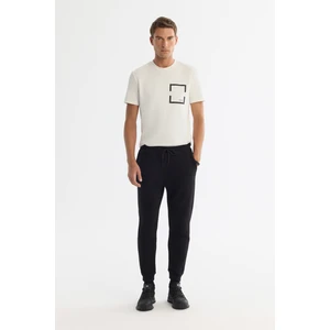 Erkek Siyah Rayon Örme Kumaş Eşofman Altı B003403