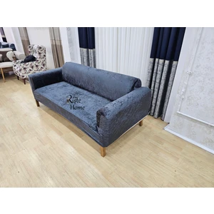 Rişte Home Likralı Lastikli Yarı Kaplama 3-3-1-1 Kadife Koltuk Örtüsü Çekyat Örtüsü
