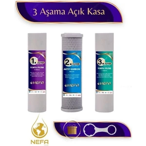 Açık Kasa Su Arıtma + İhlas Aura Cebilion (Compact Model) Uyumlu 3'lü Filtre Seti