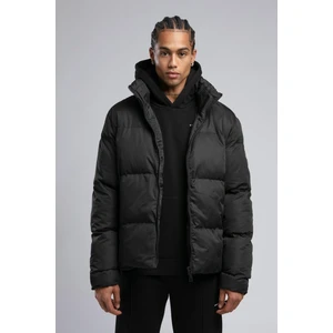 Lee Cooper Bruce Erkek Dik Yaka Mont Siyah