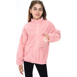 Kız Çocuk Nakışlı Peluş Hırka