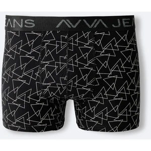 Erkek Siyah Geometrik Desenli Tekli Boxer A42Y9533