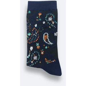 Avva Erkek Lacivert Pamuklu Desenli Soket Çorap A42Y8523