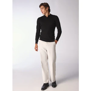 Polo Yaka Basic Düz Siyah Erkek Kazak F4WM-KZK 2843