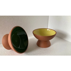 Çömlek Tekli Büyük Boy Mama Su Kabı El Yapımı 20 cm