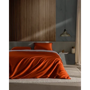 Madame Coco Delit Tek Kişilik %100 Pamuk Baskılı Saten Nevresim Takımı - Turuncu