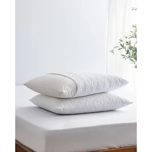 Madame Coco Crispy % 100 Pamuk Kapitoneli 2'li Yastık Alezi - Beyaz