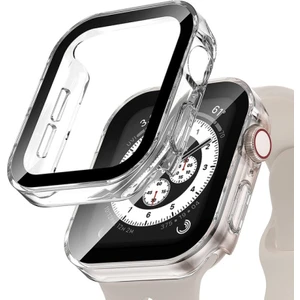 Apple Watch 6 7 8 9 44MM 45MM Uyumlu Rubber Kasa Ekran Koruyucu 360 Kılıf Kapak