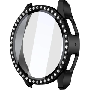 Samsung Galaxy Watch 4 5 6 7 Fe 40MM Uyumlu Parlak Taşlı Ekran Kasa Kılıf Koruyucu