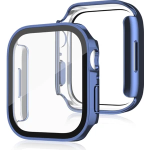 Apple Watch 6 7 8 9 44MM 45MM Uyumlu Rubber Kasa Ekran Koruyucu 360 Kılıf Kapak