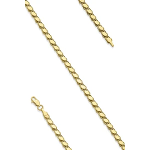 Fiyonk Kuyumculuk 14 Ayar Altın Pullu Bileklik 4 mm