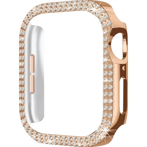 Apple Watch 10. Nesil 42MM Uyumlu Parlak Taşlı 360 Tam Koruma Kapak Kılıf