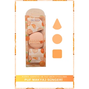 Makyaj Süngeri , Pudra Kapatıcı Ve Toz Ürün Uygulama Puf Sünger Üçgen,Yuvarlak,Kare