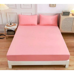Çift Kişilik Battal Lastikli Çarşaf Seti-Pink  (180x200 Cm 30 Cm )