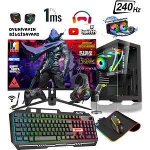 Panter RTX12 Ryzen 7 5700X 16GB Ram 1 Tb M.2 Nvme SSD 8gb RTX4060 27" 240Hz Sıvı Soğutmalı Oyuncu Masaüstü Bilgisayar