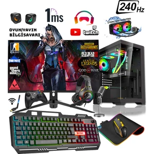Panter RTX22 Ryzen 7 5700X 32GB Ram 1 Tb M.2 Nvme 8gb RTX4060 27" 240Hz Sıvı Soğutmalı Oyuncu Masaüstü Bilgisayar