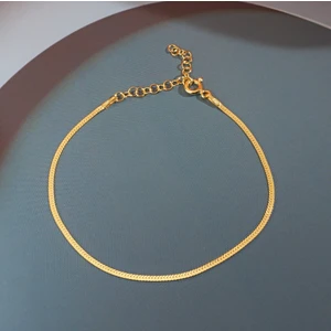 Yantra Silver 925 Ayar Gümüş  1.5 mm Yassı Italyan Zincir Bileklik