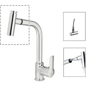 YT251 Elit Spiralli Mutfak Evye Bataryası El Duşu 2 Fonksiyonlu