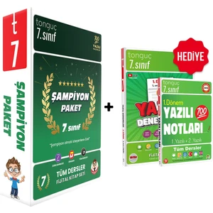 Tonguç Akademi 7. Sınıf Tüm Dersler Şampiyon Paket + 7. Sınıf Yazılı Denemeler - Yazılı Notları