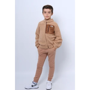 Erkek Çocuk Peluş Alt-Üst Takım Fermuarlı E2