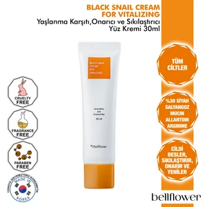 %30 Siyah Salyangoz ve Hyaluron Içeren Yenileyici, Onarıcı, Nemlendirici, Yaşlanma Karşıtı Krem 30ML