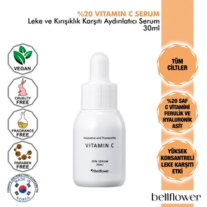 %20 Saf C Vitamini Ve Ferulik Asit Içeren, Leke Ve Yaşlanma Karşıtı Aydınlatıcı Serum 30ml