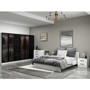 Kale190 Yatak Odası Set 85 Beyaz Cam Kapak