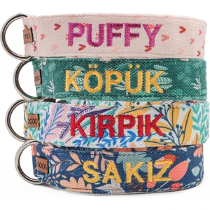 Lusi Doog Kişiye Özel Köpek Boyun Tasması Isme Özel Köpek Tasması Isimli Köpek Tasması (Desenli)