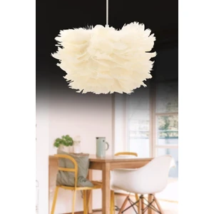 Istanbul Avize Beyaz Deve Tüylü Modern Avize