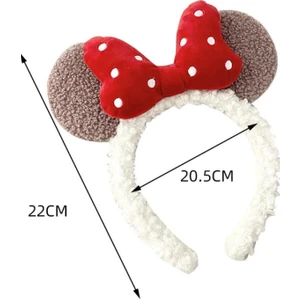 Kız Çocuk Mickey Mouse Kulaklı Peluş Yumuşak Taç