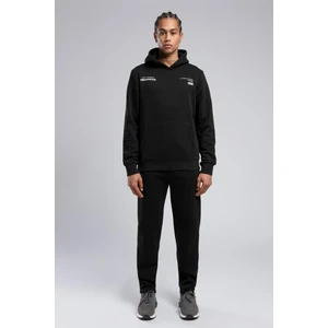 Lee Cooper Art Erkek Kapüşonlu Sweatshirt Siyah