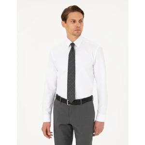 Pierre Cardin Erkek Beyaz Regular Fit Uzun Kollu Basic Gömlek 50298003-VR013