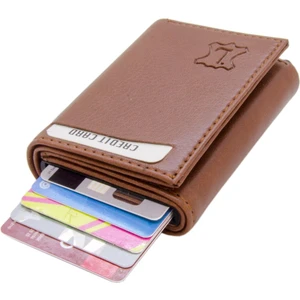 Para Gözlü Mekanizmalı Suni Deri Erkek Kartlık Cüzdan