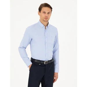 Pierre Cardin Erkek Açık Mavi Slim Fit Uzun Kollu Gömlek 50297998-VR003