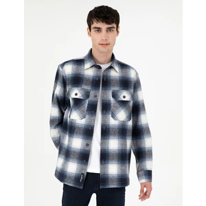 Pierre Cardin Erkek Lacivert Oversize Uzun Kollu Oduncu Gömlek 50292338-VR033