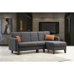 Polya Köşe Koltuk - Koyu Gri 100