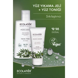 Yüz Temizleme Seti Cilt Sıkılaştırıcı, Yüz Yıkama Jeli + Yüz Toniği Organik Kenevir 2'li Avantajlı Set