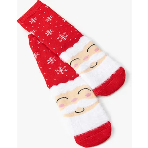 Yılbaşı Temalı Havlu Çorap Noel Baba Detaylı