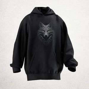 Turan Tactics Gri Kurt Tasarımlı  Hoodie