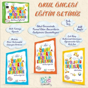 Okuma Yazmaya Hazırlık Etkinliklerim Eğitim Seti (3'lü Kitap)