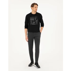 Pierre Cardin Erkek Antrasit Melanj Slim Fit 3 İplik Paçası Lastikli Eşofman Altı 50299286-VR081