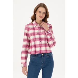 U.S. Polo Assn. Kadın Menekşe Gömlek Desenli 50291115-VR037