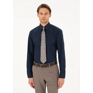 Pierre Cardin Erkek Lacivert Regular Fit Uzun Kollu Basic Gömlek 50298003-VR033