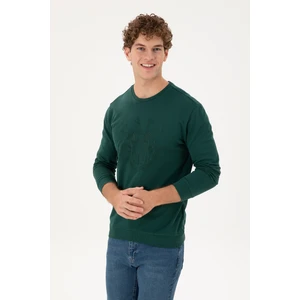 U.S. Polo Assn. Erkek Koyu Yeşil Sweatshirt 50290582-VR079