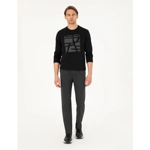 Pierre Cardin Erkek Antrasit Melanj Slim Fit 3 İplik Düz Paça Eşofman Altı 50299304-VR081